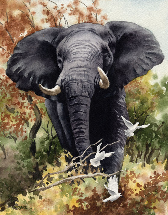 african elephant painting