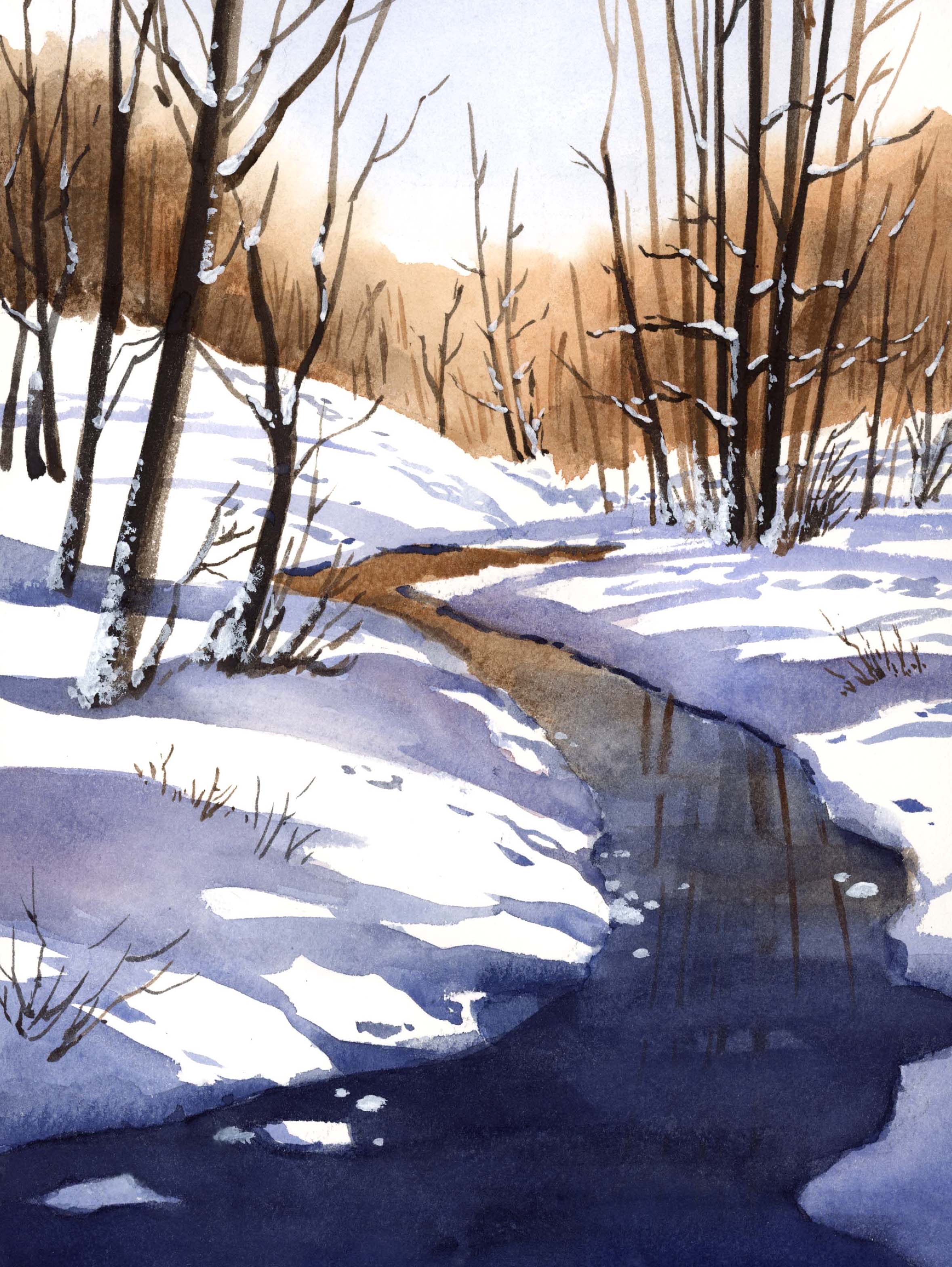 Snow Painting with Markers and Water - How Wee Learn